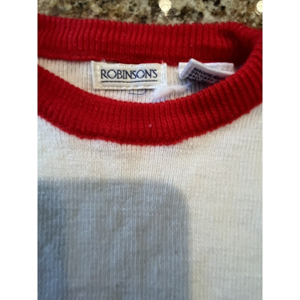 Vintage Baby Sweater Pullover With Button Shoulder‎ Size 6-9 Months Robinson's - Picture 2 of 8
